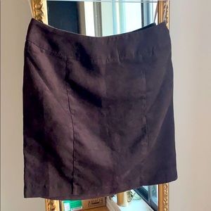 Suede pencil skirt